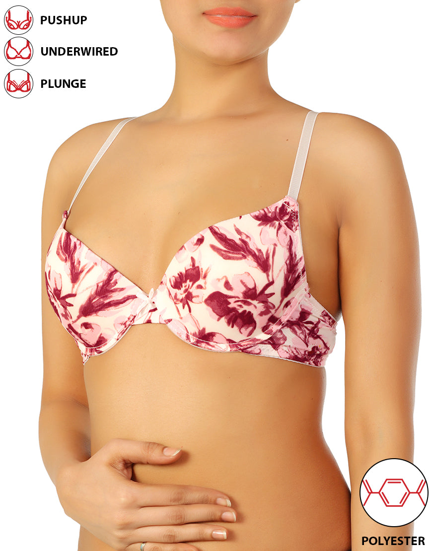 Packung mit 3 Microfaser-BHs mit Bügel und Push-up-Effekt im T-Shirt-Stil – Delicacy