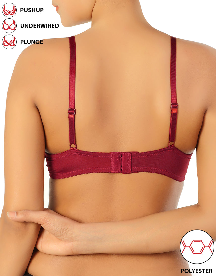 Packung mit 3 Microfaser-BHs mit Bügel und Push-up-Effekt im T-Shirt-Stil – Delicacy