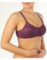 Seitliche Cup-Stütze, doppellagiger Multiway-Baumwoll-BH – Weinrot