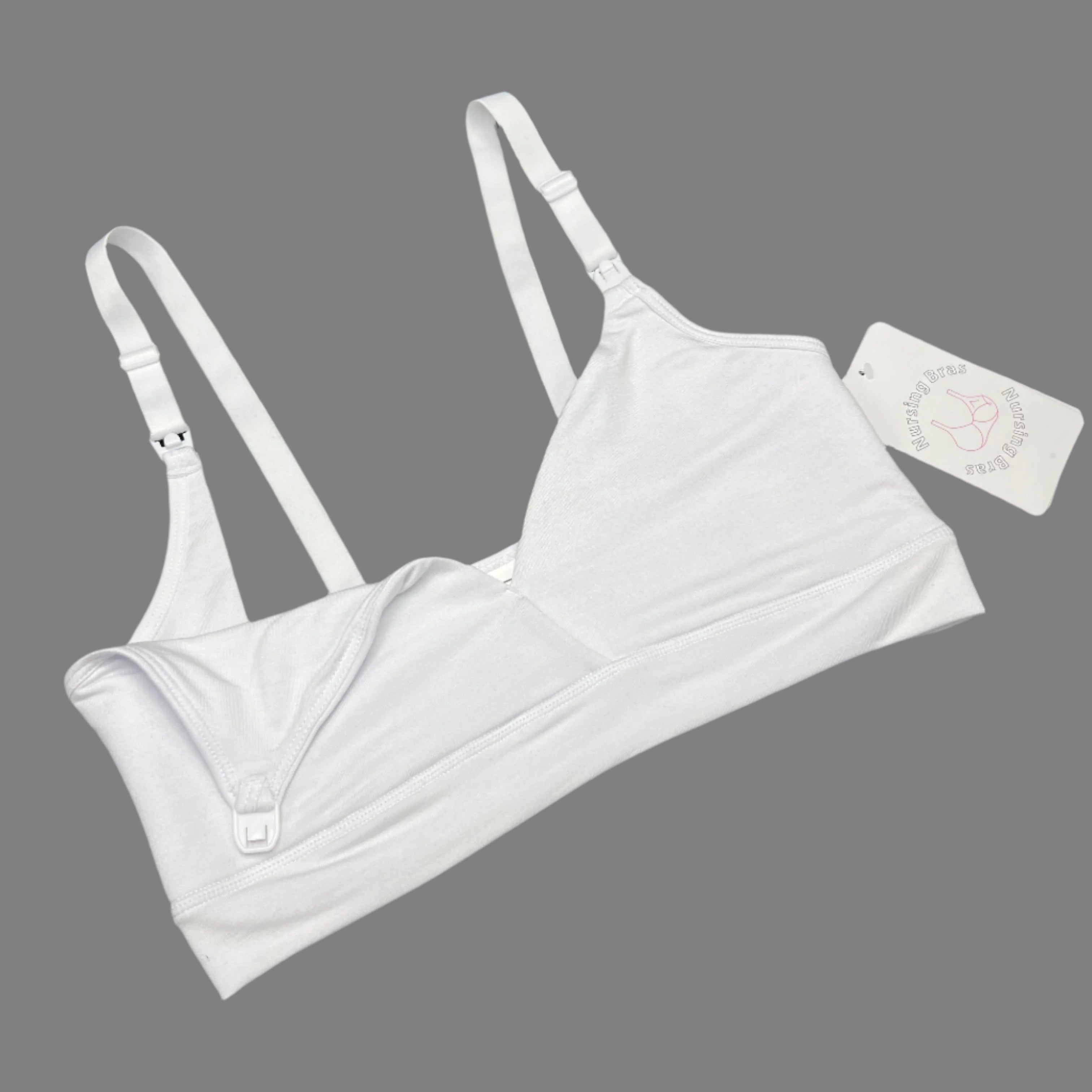 Losha Double Layer Nursing Bra with Side Support – White
