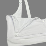 Losha Doppellagiger Still-BH mit seitlichem Halt – Weiß