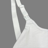 Losha Doppellagiger Still-BH mit seitlichem Halt – Weiß