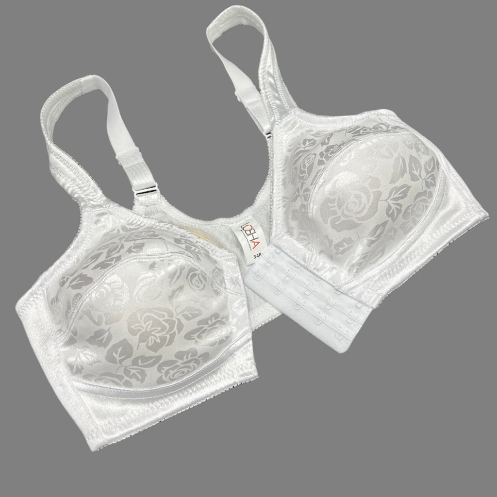 Losha Front-Opening Minimizer Bra – White