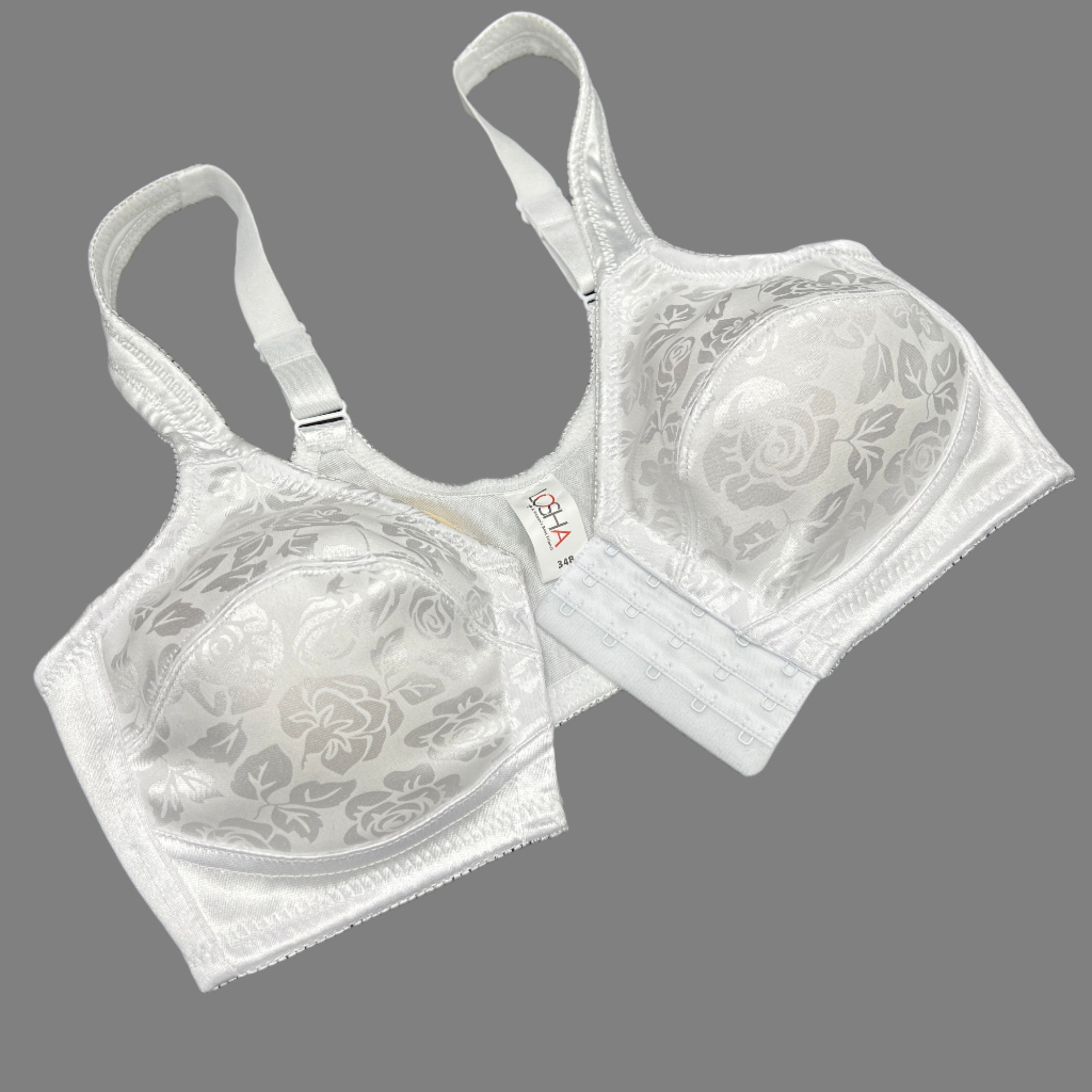 Losha Front-Opening Minimizer Bra – White