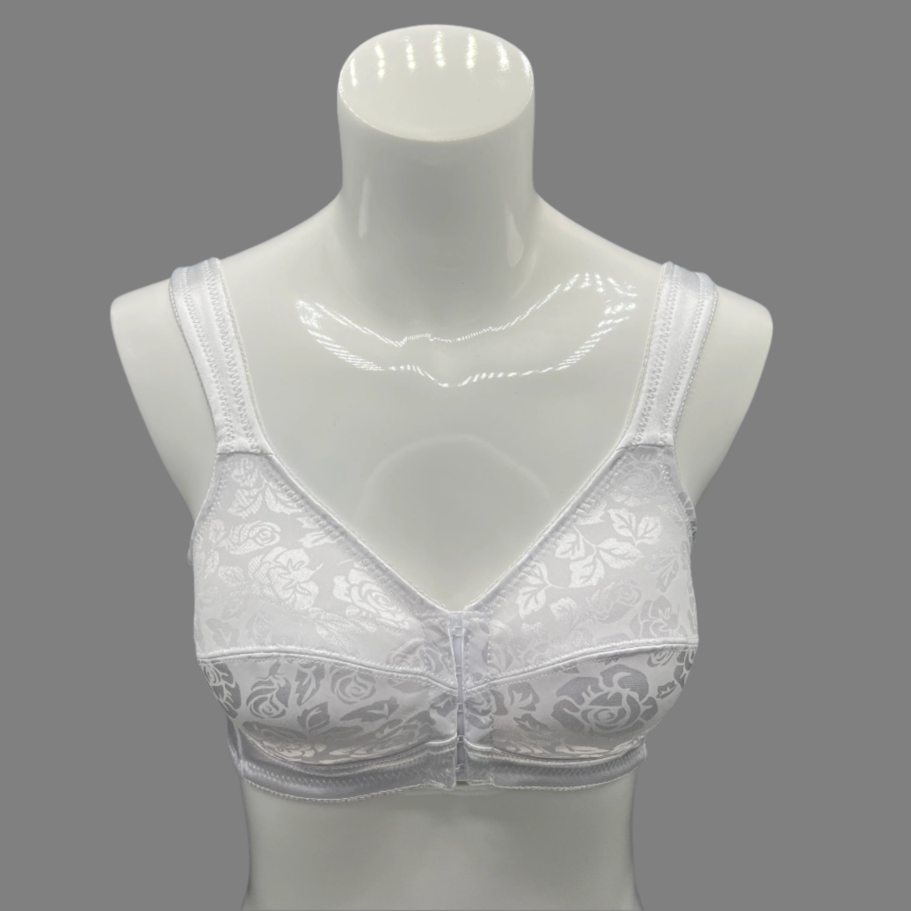 Losha Front-Opening Minimizer Bra – White