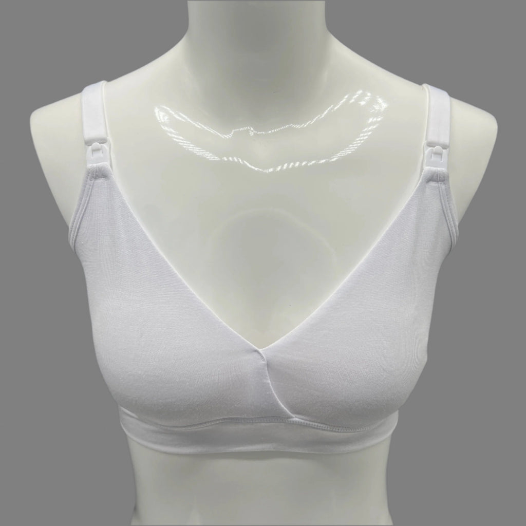 Losha Double Layer Nursing Bra with Side Support – White