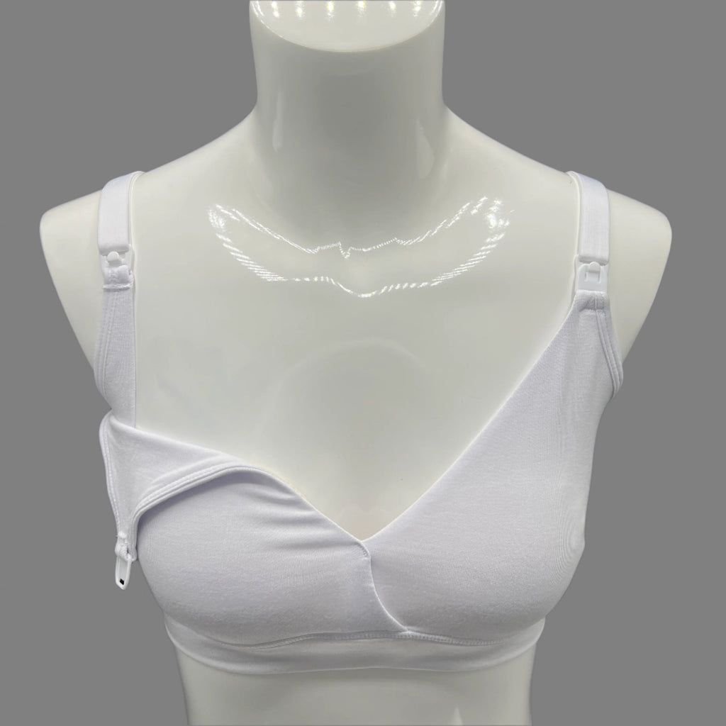 Losha Double Layer Nursing Bra with Side Support – White