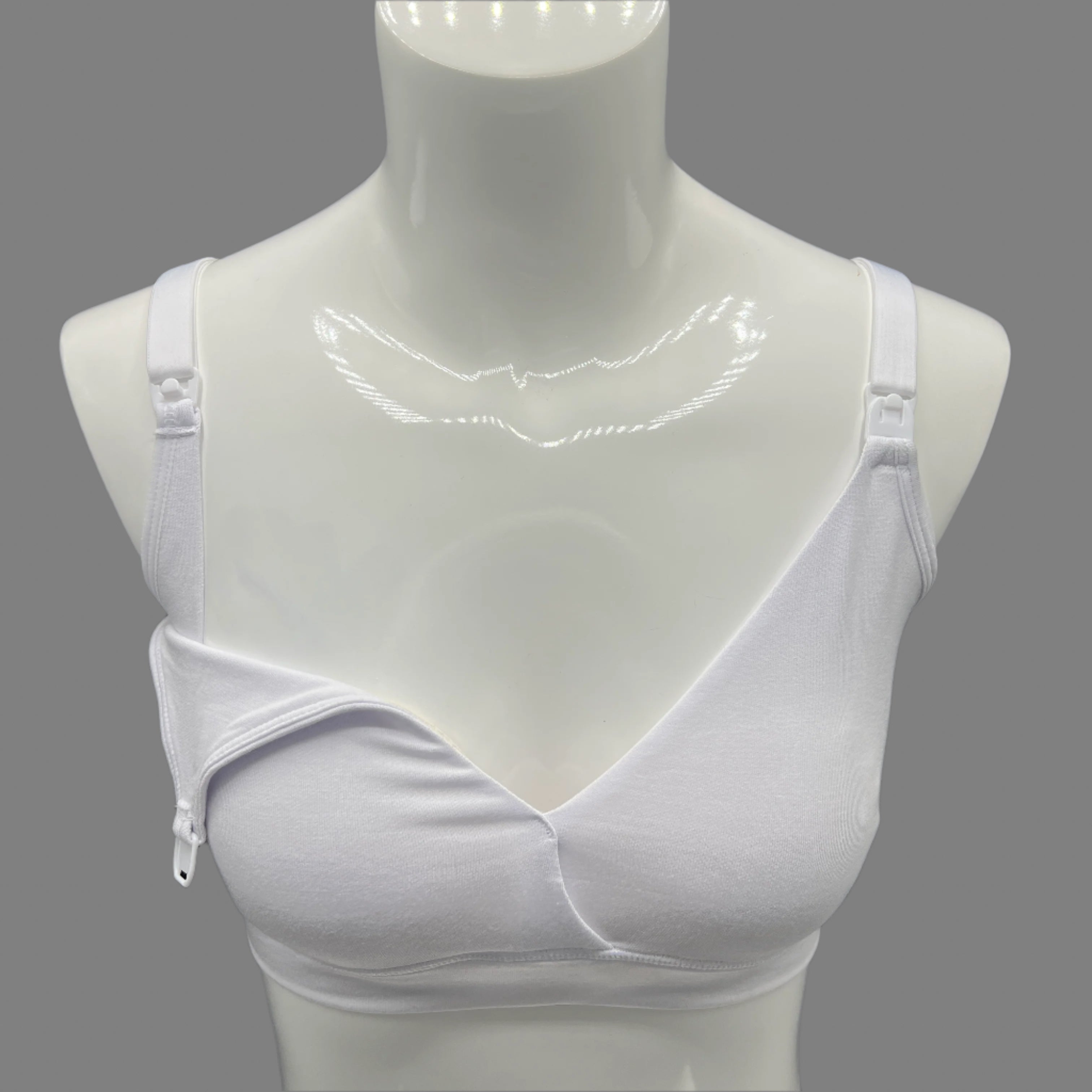 Losha Double Layer Nursing Bra with Side Support – White