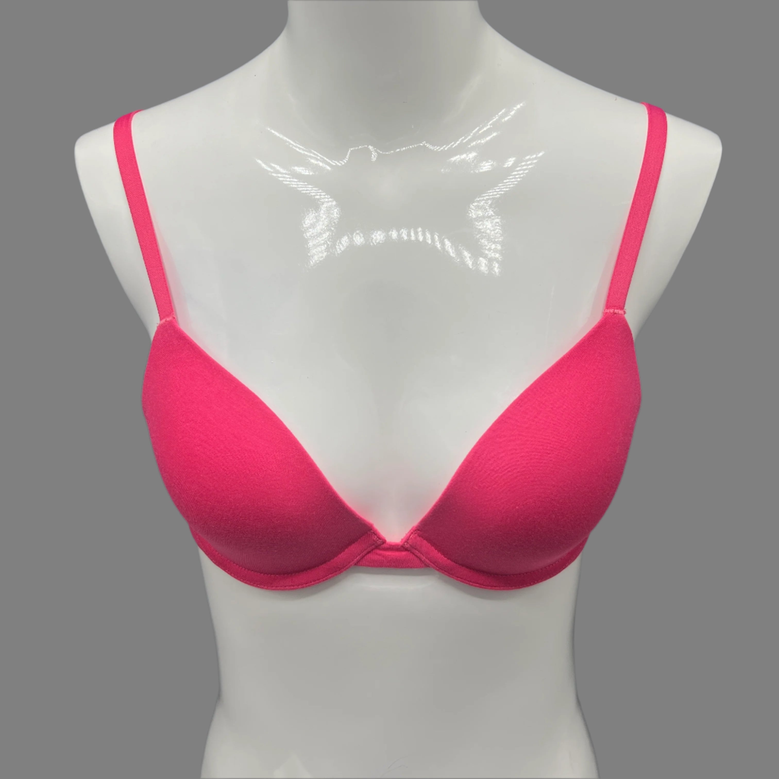 Losha Low-Cut Lightly Padded Underwire Cotton T-Shirt Bra – Barbie Pink