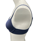 Losha Plunge Lightly Padded Underwire Cotton T-Shirt Bra – Navy Blue