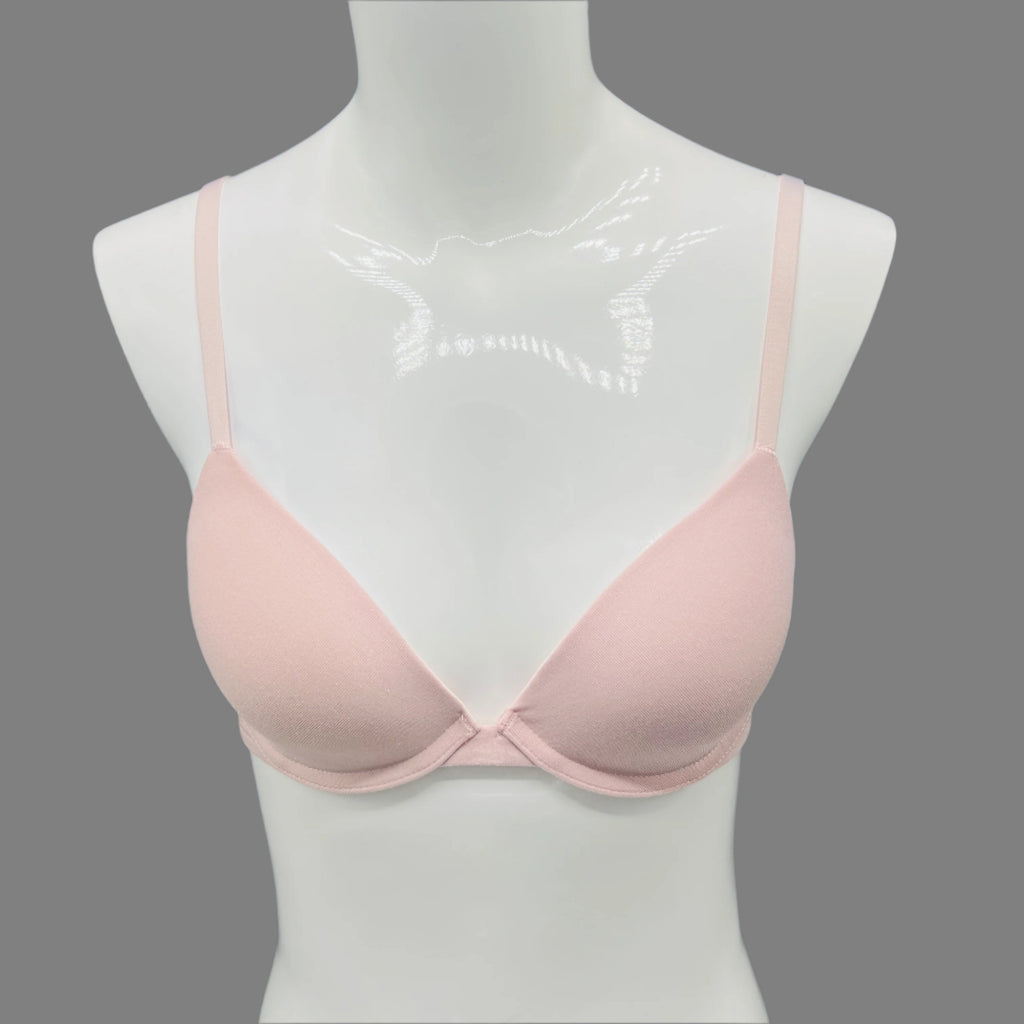 Losha Plunge Lightly Padded Underwire Cotton T-Shirt Bra – Blush
