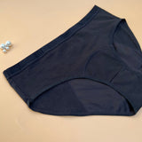 SUPER WEICHER BAUMWOLL-HOCHTAILLEN PERIODEN-SLIP - SCHWARZ