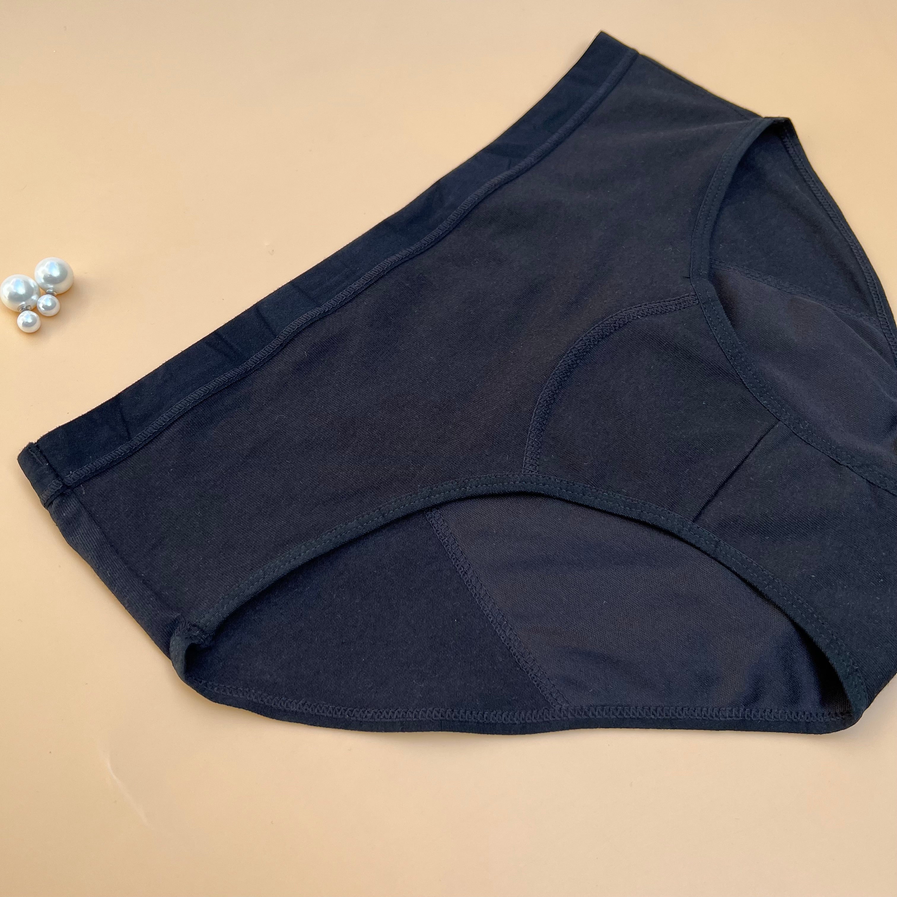 PACK OF 2 LOSHA SUPER SOFT COTTON HIGH-WAIST PERIOD BRIEFS - ASSORTED