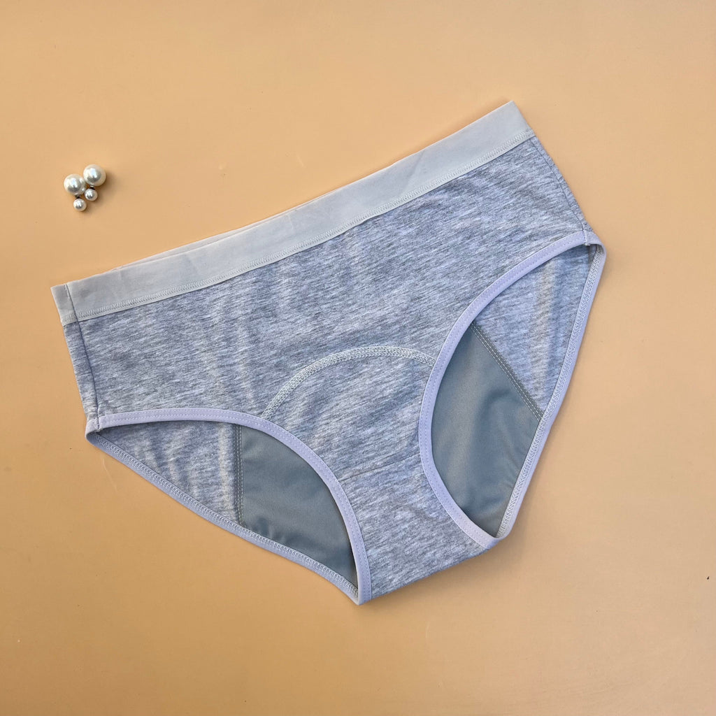 PACK OF 2 LOSHA SUPER SOFT COTTON MID-WAIST PERIOD PANTIES - ASSORTED