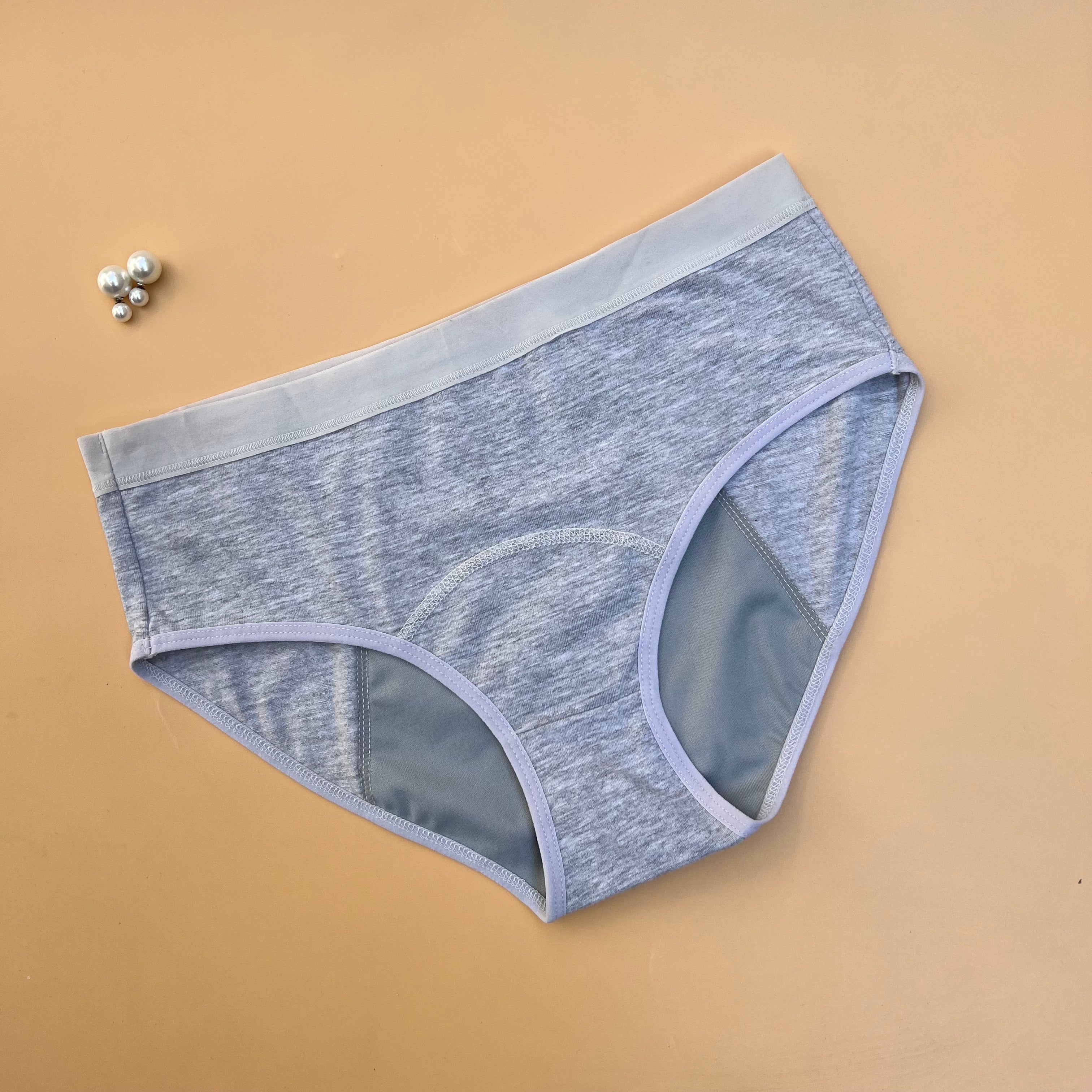 PACK OF 2 LOSHA SUPER SOFT COTTON MID-WAIST PERIOD PANTIES - ASSORTED