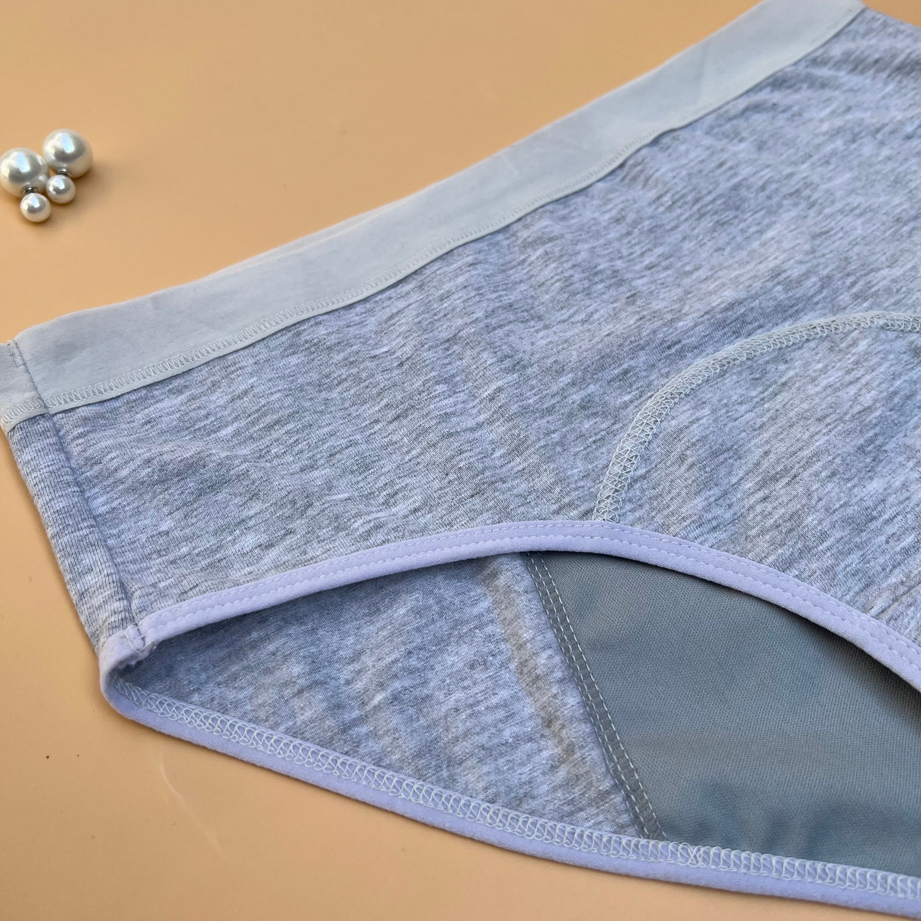 PACK OF 2 LOSHA SUPER SOFT COTTON MID-WAIST PERIOD PANTIES - ASSORTED