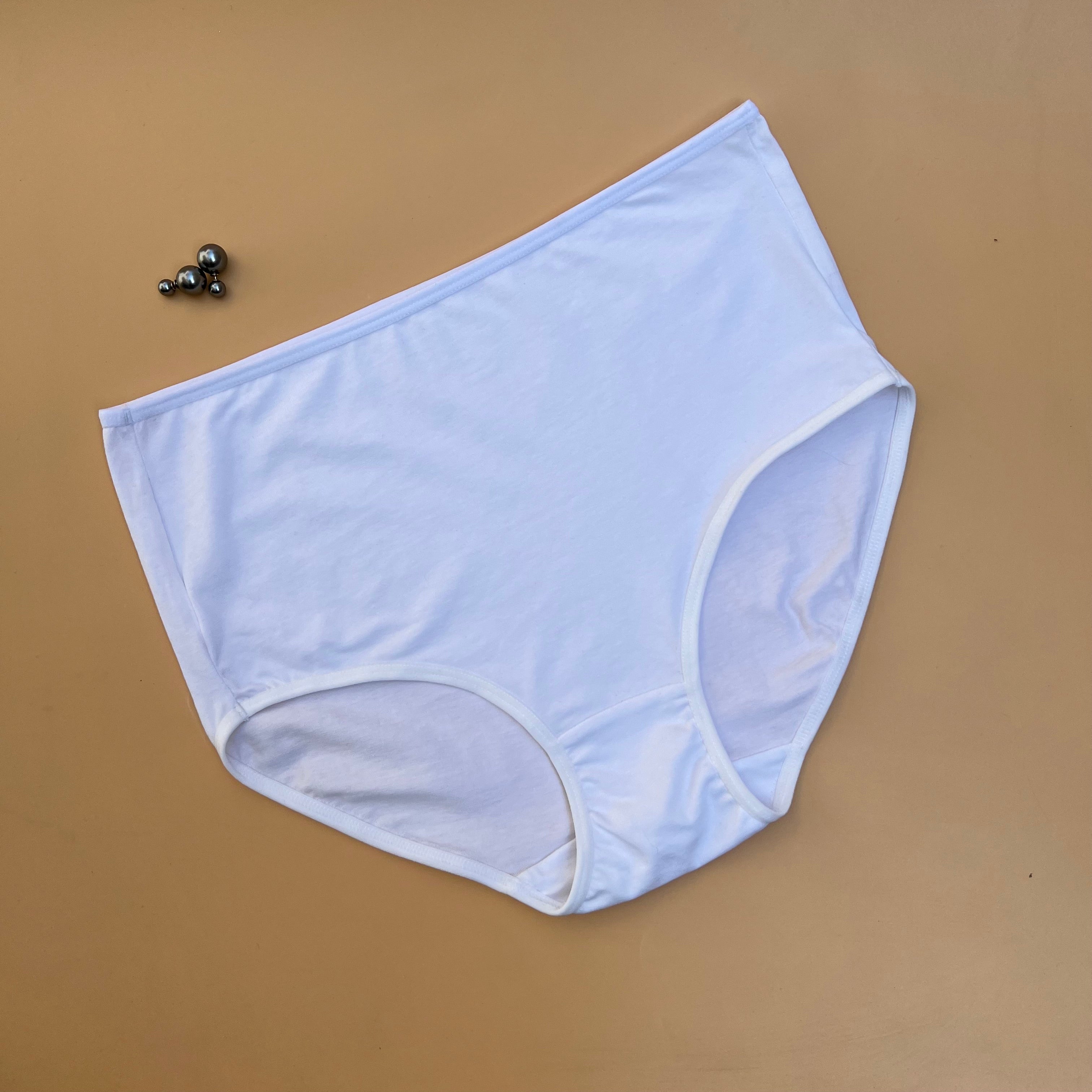 SUPER SOFT HIGH-WAIST COTTON PANTIES - WHITE