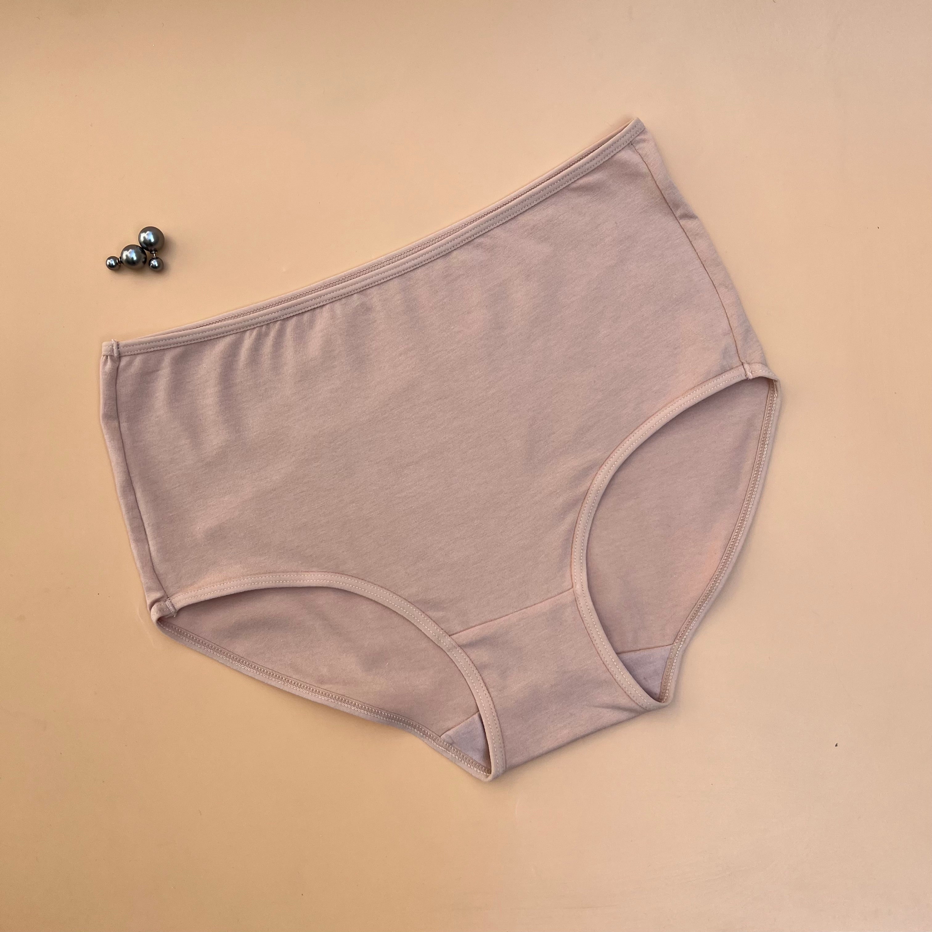 SUPER SOFT HIGH-WAIST COTTON PANTIES - SKIN