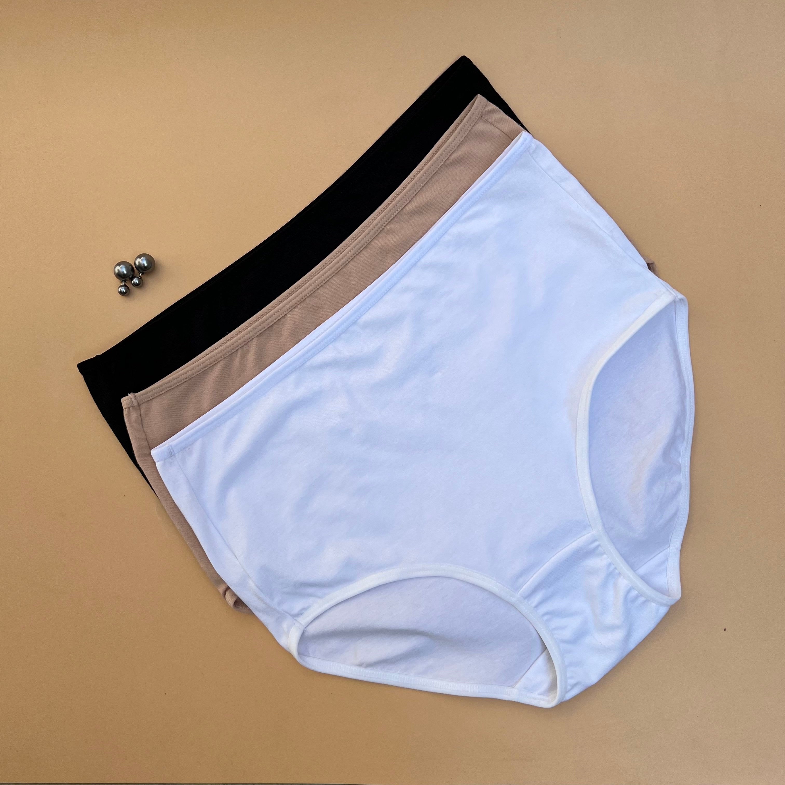 PACK OF 3 LOSHA SUPER SOFT HIGH-WAIST COTTON BRIEFS - ASSORTED
