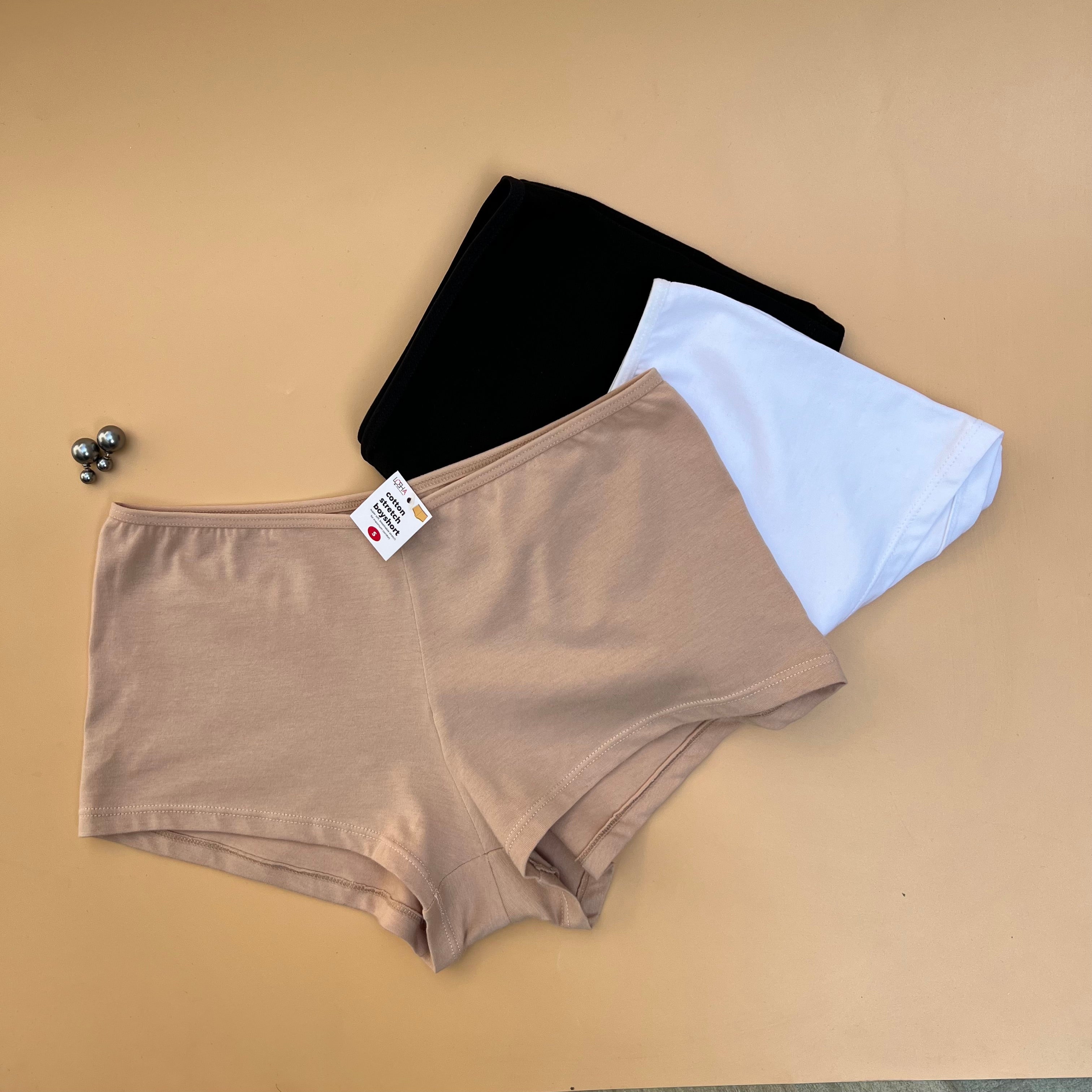 PACK OF 3 SUPER SOFT COTTON BOYSHORTS - ASSORTED