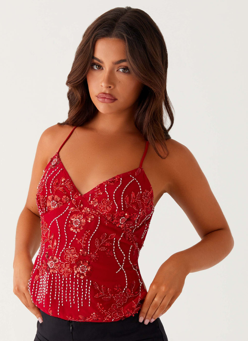Faelina™ | Funkelndes Pailletten Party Top