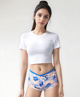 SUPER SOFT BOYSHORTS COTTON BRIEFS - LEAF PATTERN