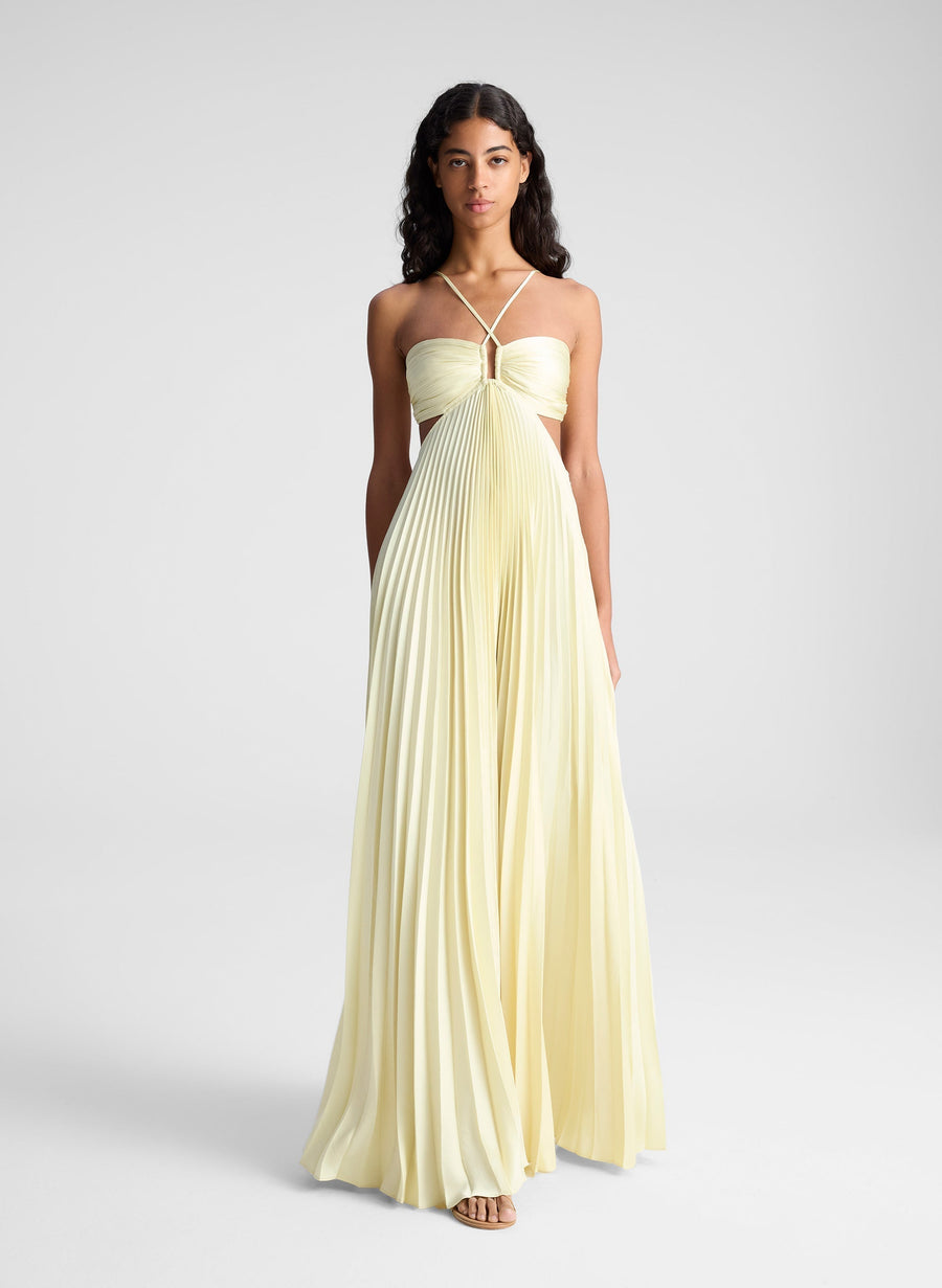 Sienna™ | Pleated Sunrise Evening Gown