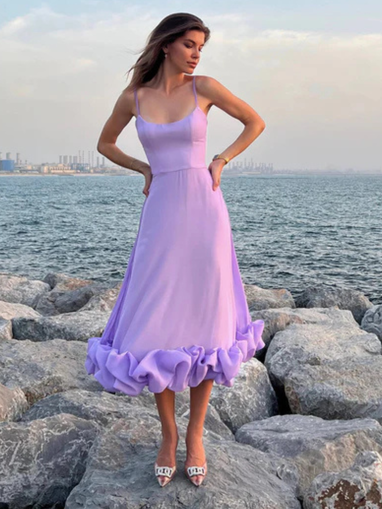 Violet™ | Elegantes Rüschenkleid