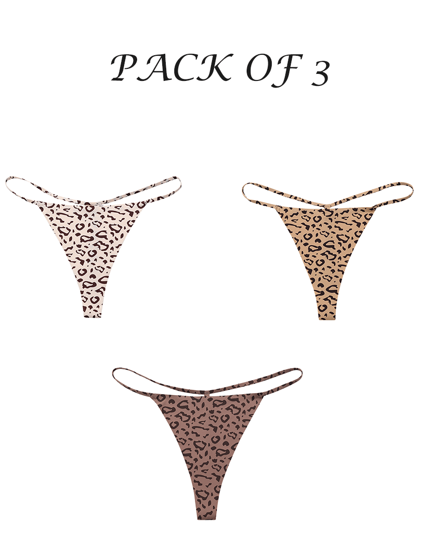 Losha Pack of 3 Seamless Comfort G-String Briefs