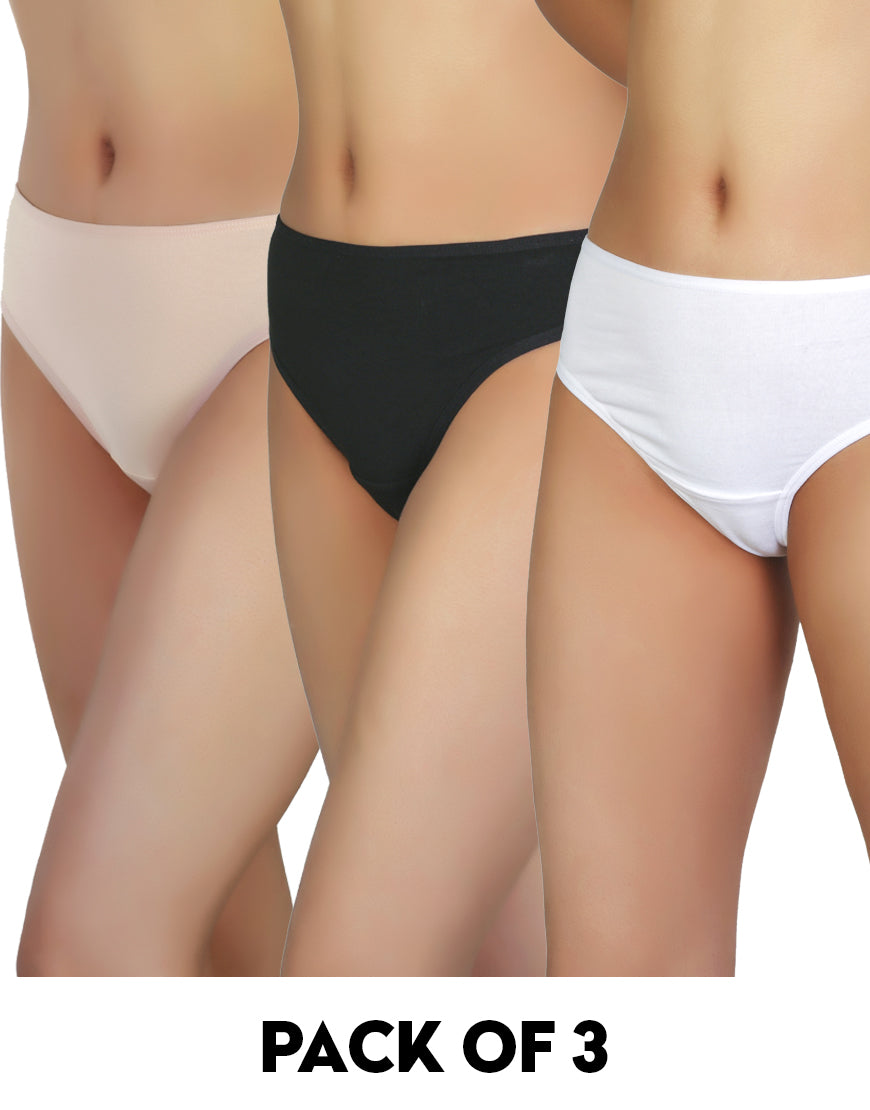 PACK OF 3 SUPER SOFT COTTON THONGS - ASSORTED