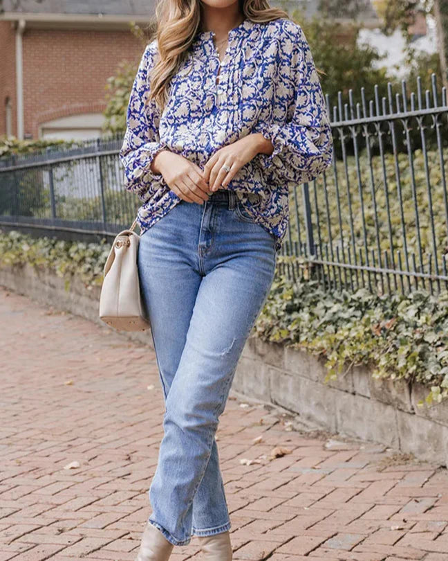 Rue Ethnic Floral Bluse