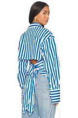 Hole button-up shirt