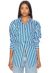 Hole button-up shirt