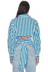 Hole button-up shirt