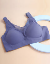 LOSHA Laser-Cut Super Soft Wide Strap Bra – Grey