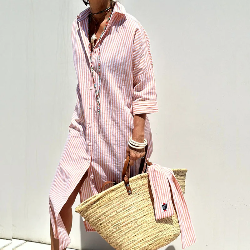 Lunelle™ | Elegant striped dress