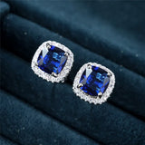 Sapphire | Square Stud Earrings