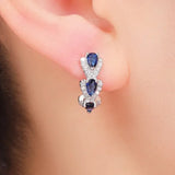 Royal | Sapphire Crest Earrings