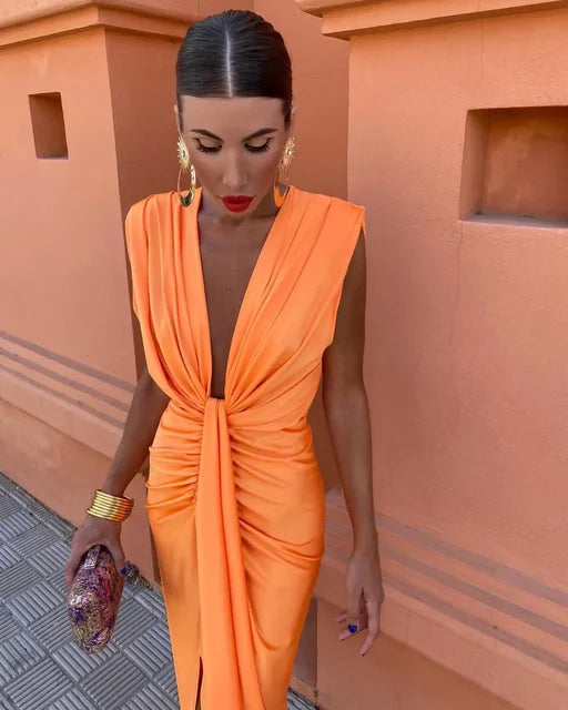 Crocetta™ | Elegant neckline dress