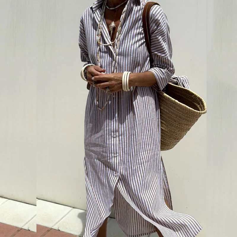 Lunelle™ | Elegant striped dress