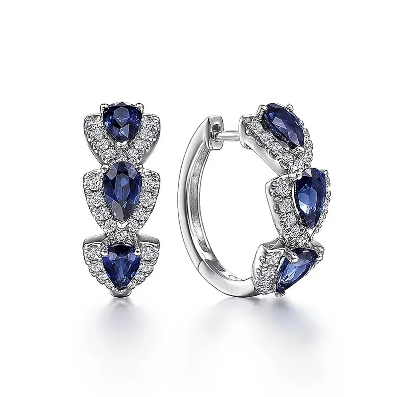 Royal | Sapphire Crest Earrings