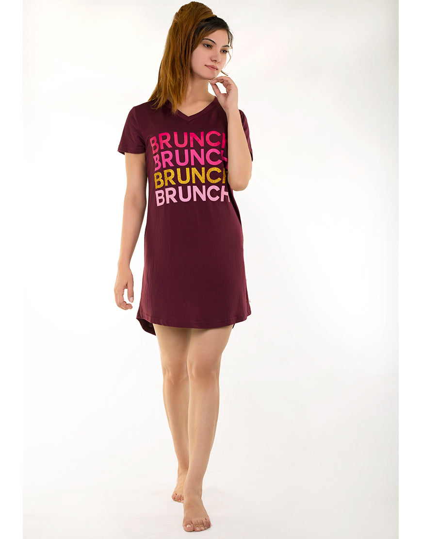 Brunch Sleep Shirt – Fig