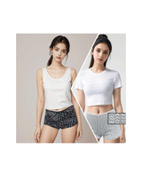 SUPER WEICHE PACK MIT 2 BOYSHORTS BAUMWOLL-SLIPS - PUNKTE + GAME ON