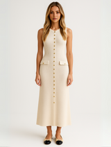 Lily™ | Strukturierter klassischer Midikleid