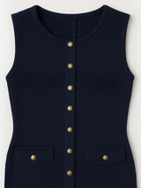 Lily™ | Strukturierter klassischer Midikleid