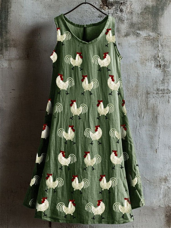 LYVÉA™ | COUNTRY DRESS WITH COCK MOTIF