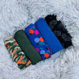 PACK OF 5 SUPER SOFT COTTON STRETCH PRINTED BIKINI BRIEFS - ARMY GREEN