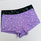 SUPER WEICHE PACK MIT 2 BOYSHORTS BAUMWOLL-SLIPS - FLORAL + WUNDERBAR