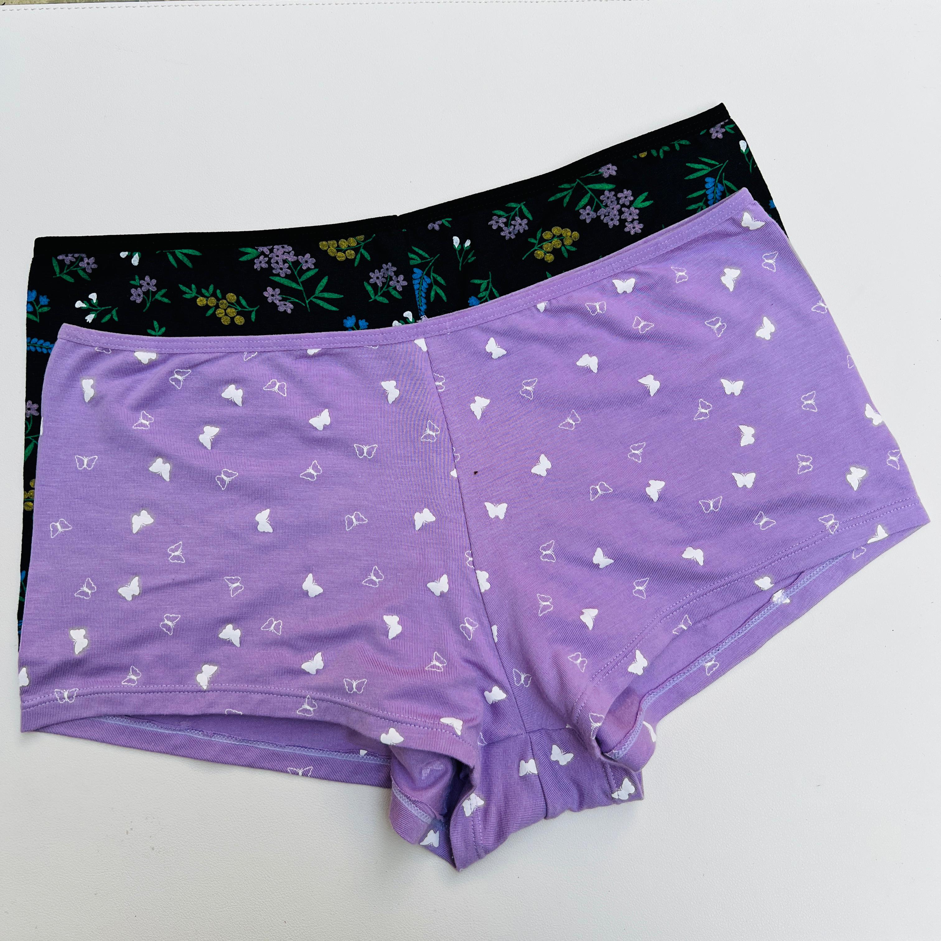 SUPER SOFT PACK OF 2 BOYSHORTS COTTON PANTIES - FLORAL + WONDERFUL