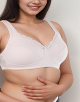 BH mit voller Abdeckung, super Unterstützung, Cut & Sew Cups, Minimizer – Weiß